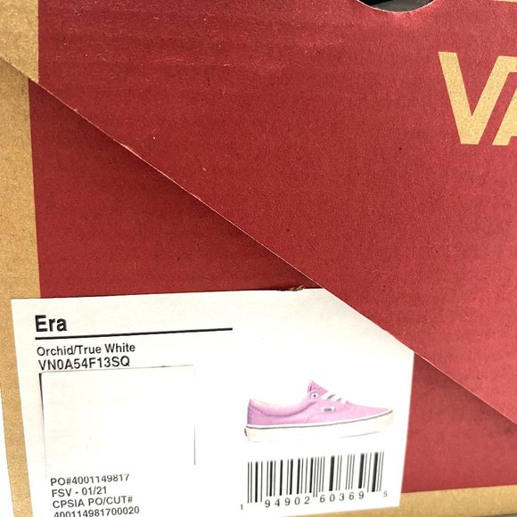 🌸 Sale 🌸 VANS Era Orchid Canvas White Sneakers Women's Sizes VN0A54F13SQ - Picture 10 of 10